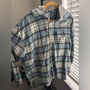 American Eagle Plaid Shirt Jacket